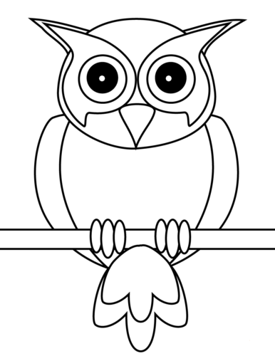 Easy Owl Coloring Page Easy Owl Coloring Page