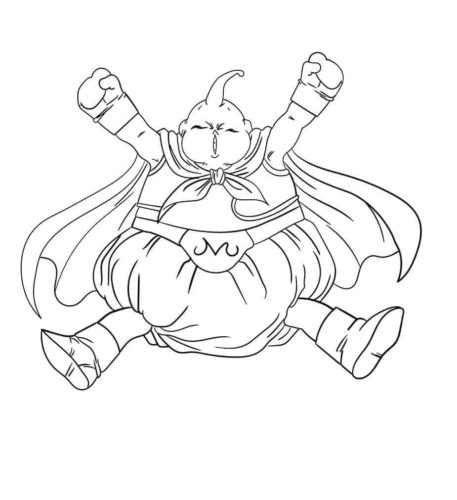 Fat Buu From Dragon Ball Z Coloring Page