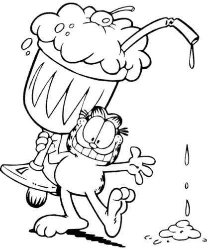 Garfield Coloring Page