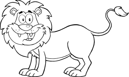 Happy Lion Coloring Page Happy Lion Coloring Page
