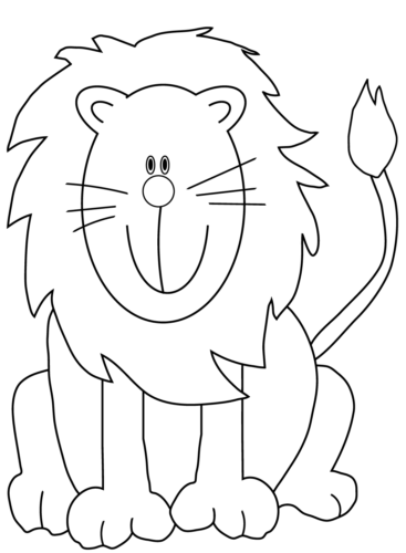 Lion Coloring Pages For Preschoolers