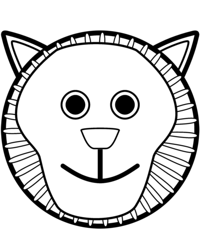 Lion Head Coloring Page Lion Head Coloring Page