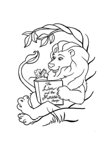Lion Reading A Book