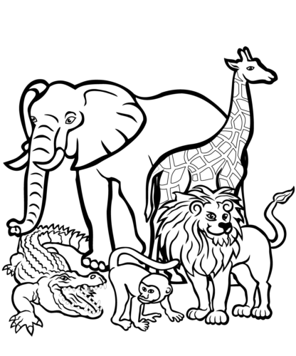 Lion With Other African Animals Lion With Other African Animals