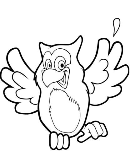 Owl Coloring Pages For Preschoolers