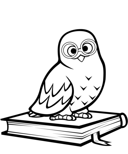 Owl Sitting On A Book