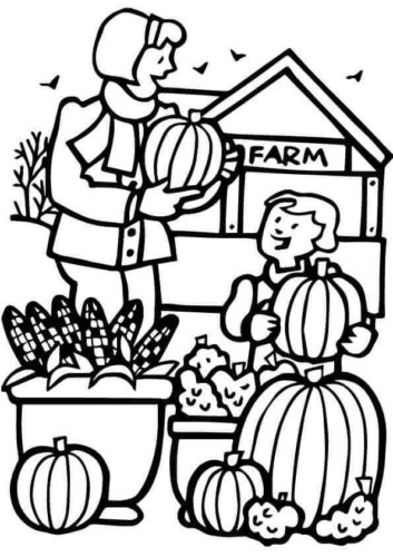 Pumpkin Farm Coloring Pages