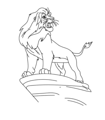 Simba Coloring Page