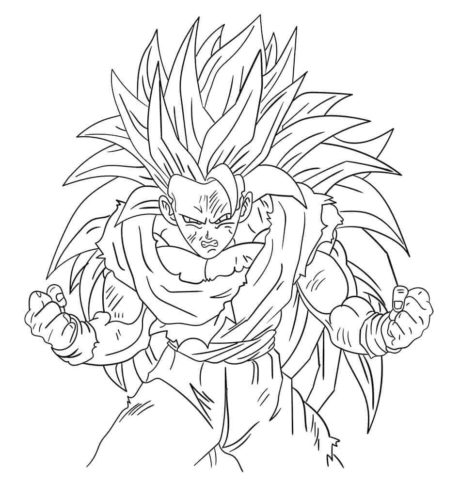 goku kamehameha coloring pages