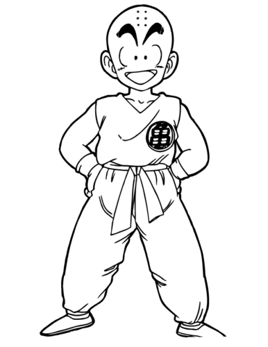 Teen Krillin Dragon Ball Coloring Page Teen Krillin Dragon Ball Coloring Page