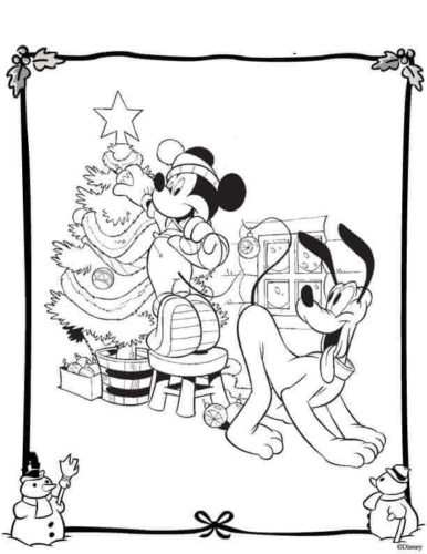 Disney Christmas Coloring Page