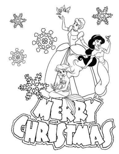 Disney Princesses Wishing You Merry Christmas