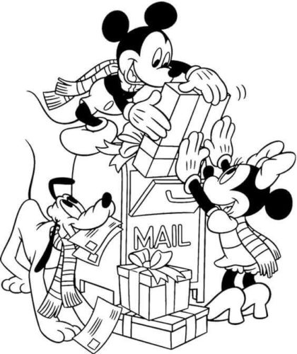 Free Printable Disney Christmas coloring pages