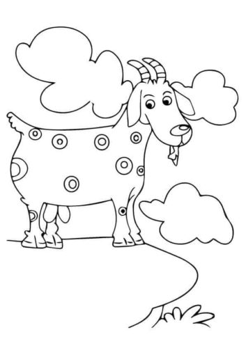 Goat Coloring Page Goat Coloring Page