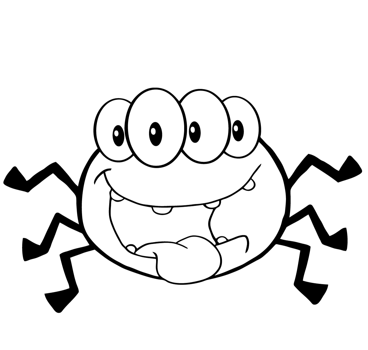 Happy Four Eyed Spider