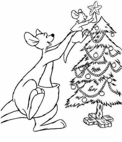Kanga And Roo Celebrating Christmas