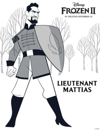 Lieutenant Mattias Frozen 2 Coloring Pages