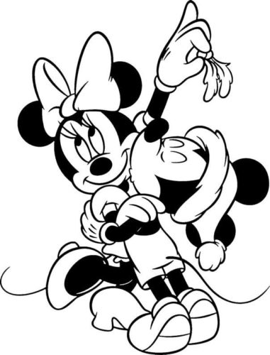 Mickey Disney Christmas Coloring Pages