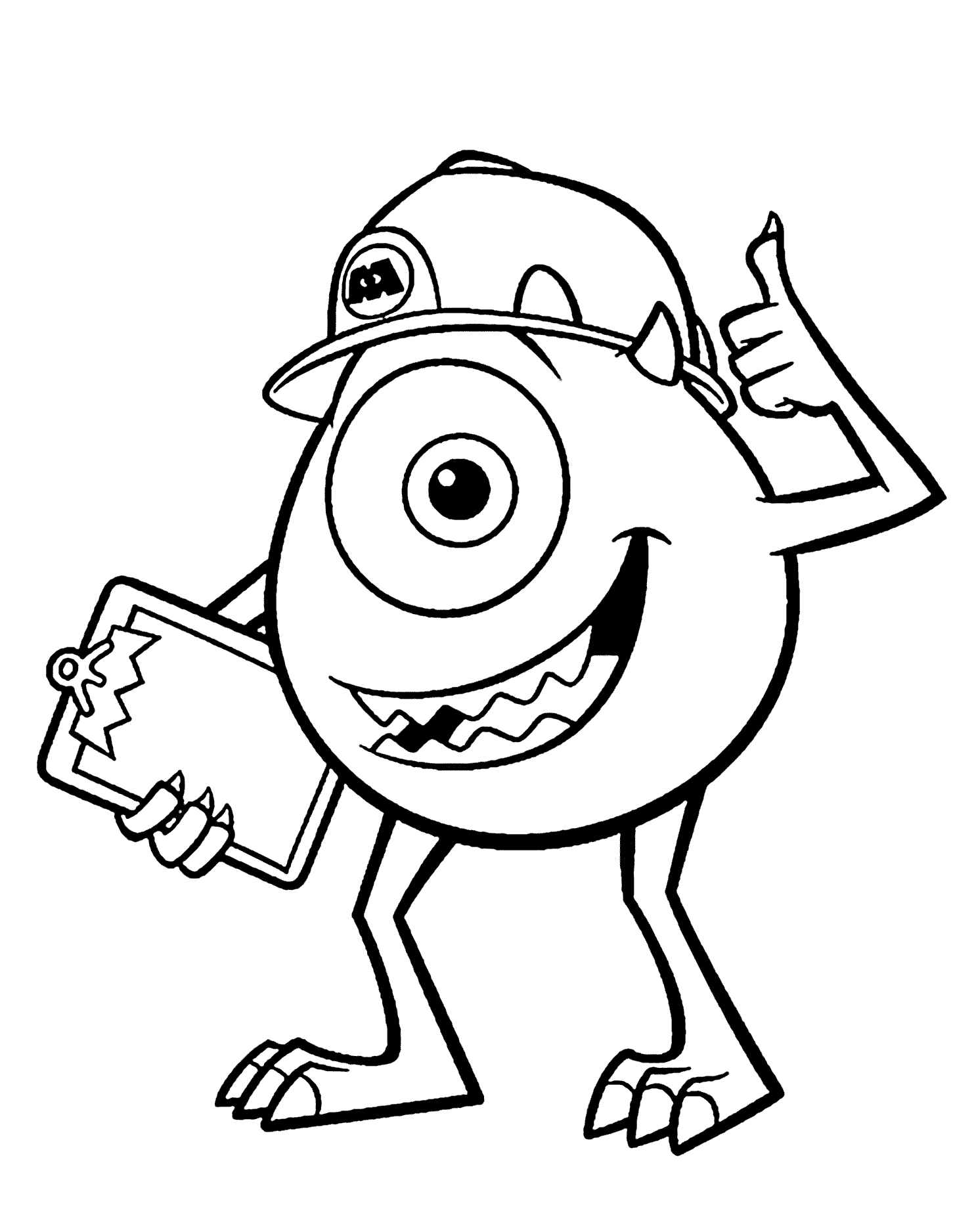 Mike From Monter Inc Coloring Page