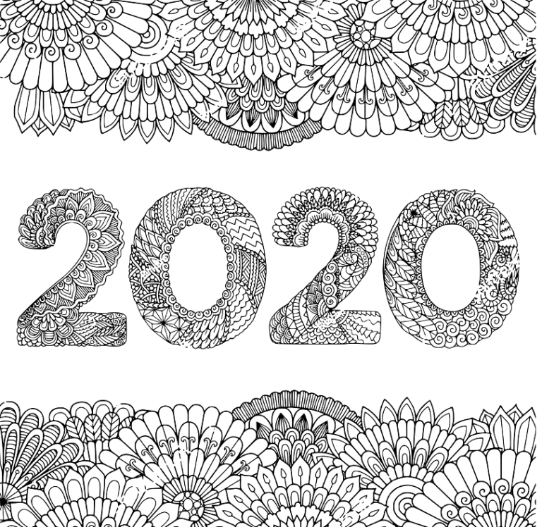 22 Free New Year 2020 Coloring Pages Printable