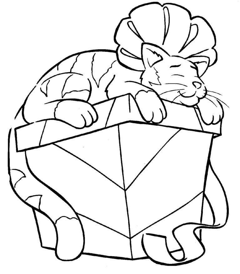 30 Free Christmas Gift Coloring Pages Printable