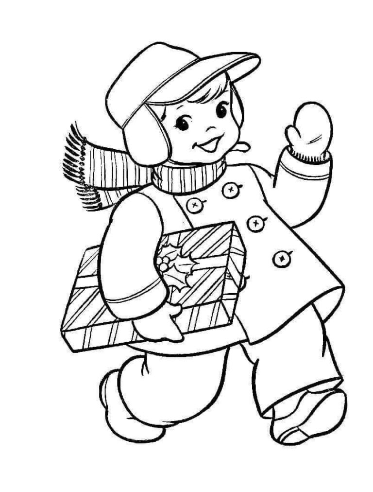 30 Free Christmas Gift Coloring Pages Printable