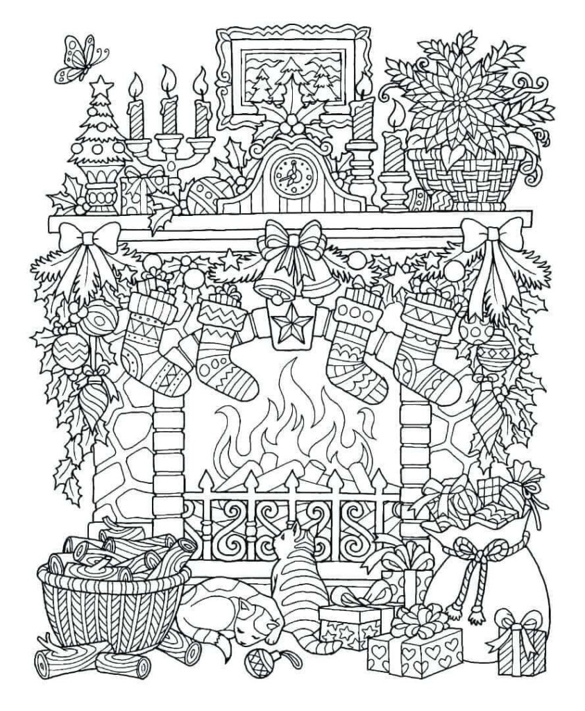 30 Free Christmas Gift Coloring Pages Printable