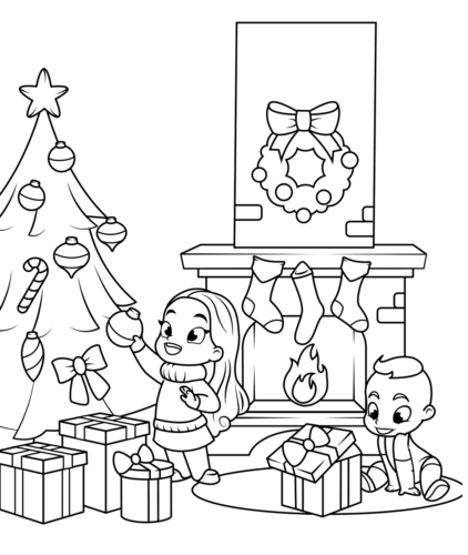 Christmas Gifts Coloring Pages