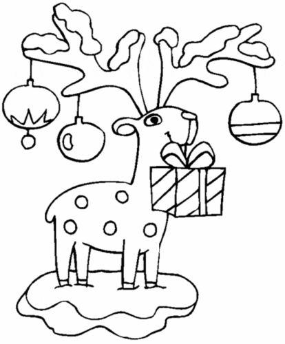 Reindeer Has Got Christmas Present Reindeer Has Got Christmas Present