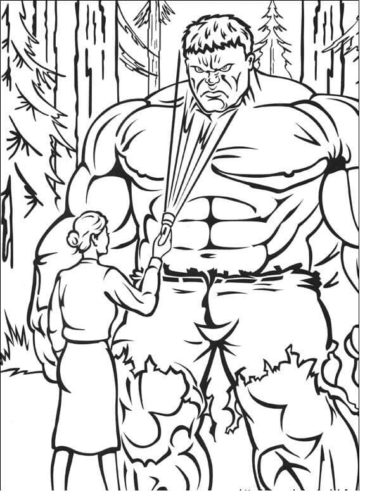Betty Ross And Hulk Coloring Page
