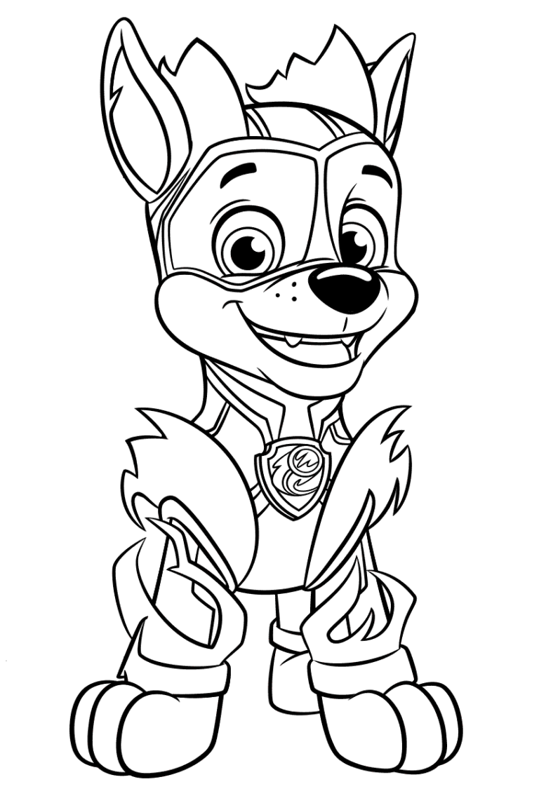 Free Printable Paw Patrol Coloring Page Minimalist Blank Printable