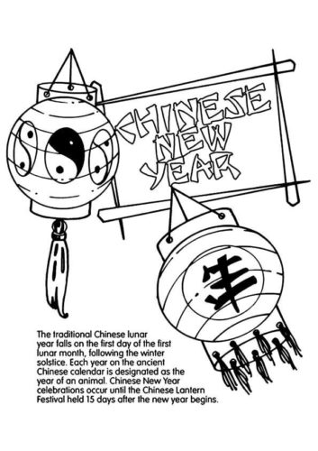 Chinese New Year Coloring Sheets