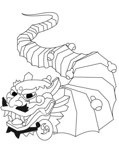 Chinese New Year Dragon Coloring Page