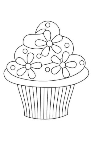 Cupcake With Floral Decoration Cupcake With Floral Decoration