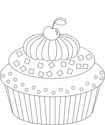 35 Free Cupcake Coloring Pages Printable