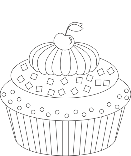 Cupcakes Coloring Pages