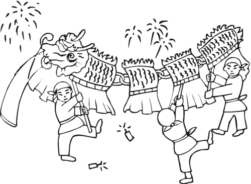 Dragon Dance On Chinese New Year