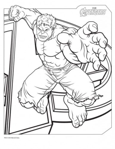 Hulk Avenger Coloring Page