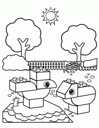 Lego Animals Coloring Page