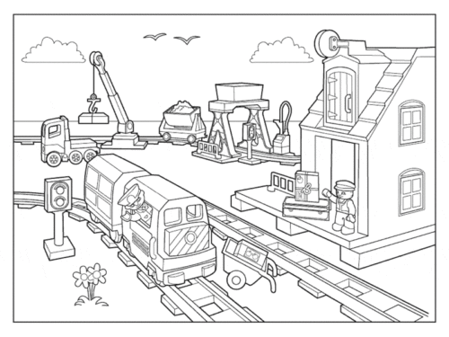 Lego City Coloring Page