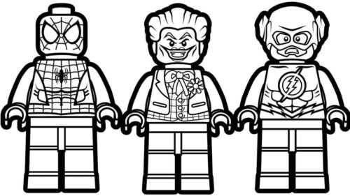 Lego Spiderman, Lego Joker and Lego Flash Lego Spiderman Lego Joker and Lego Flash