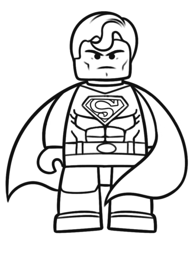 Lego Superman Coloring Page