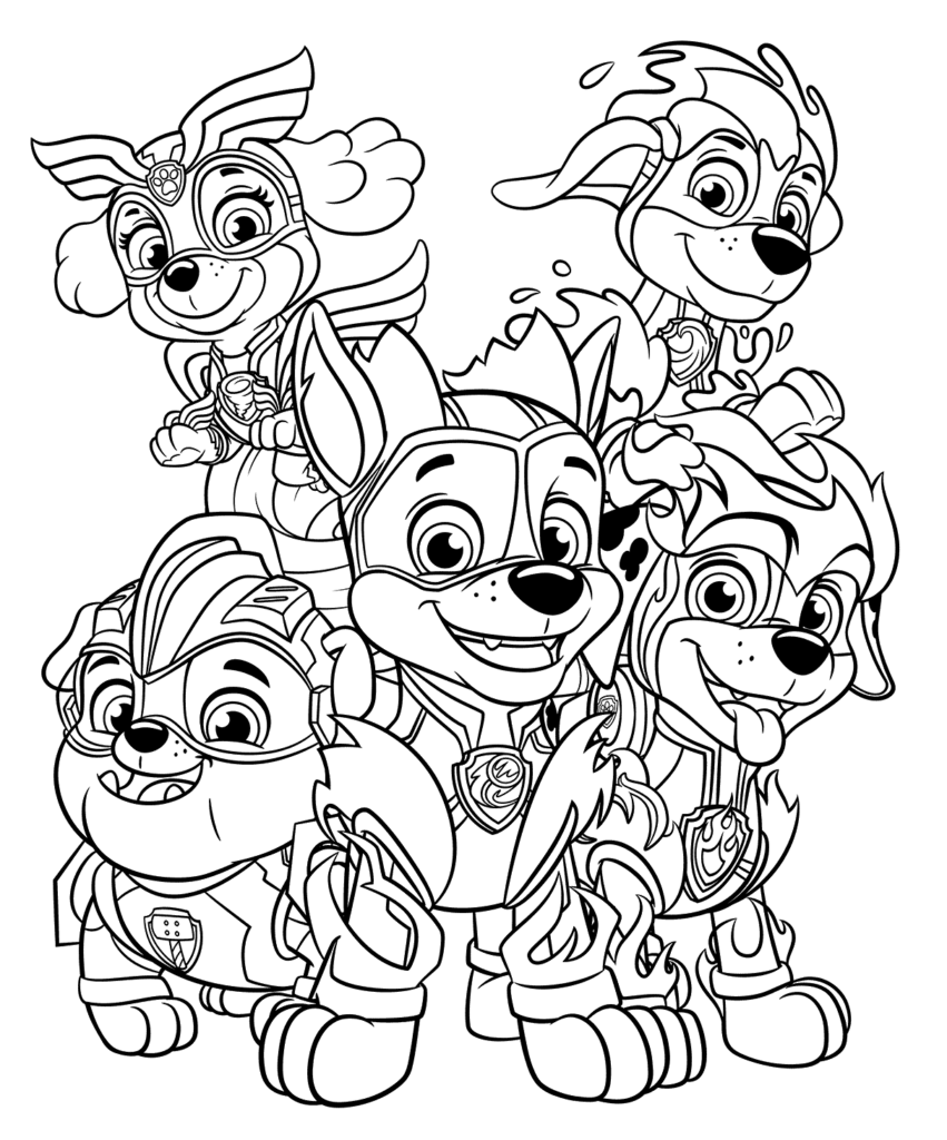 10 Free Paw Patrol Mighty Pups Coloring Pages Printable Paw Patrol Mighty Pups Coloring Pages 
