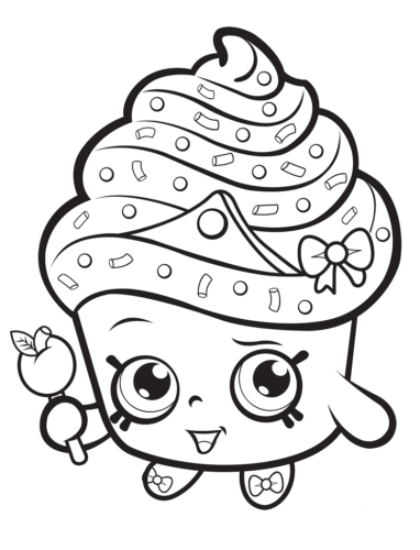 Shopkins Cupcake Coloring Page Shopkins Cupcake Coloring Page