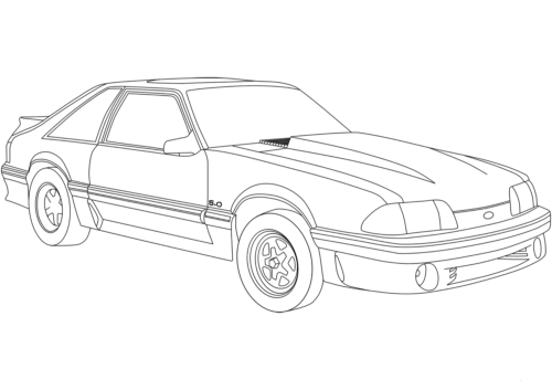 Ford Mustang Coloring Pages