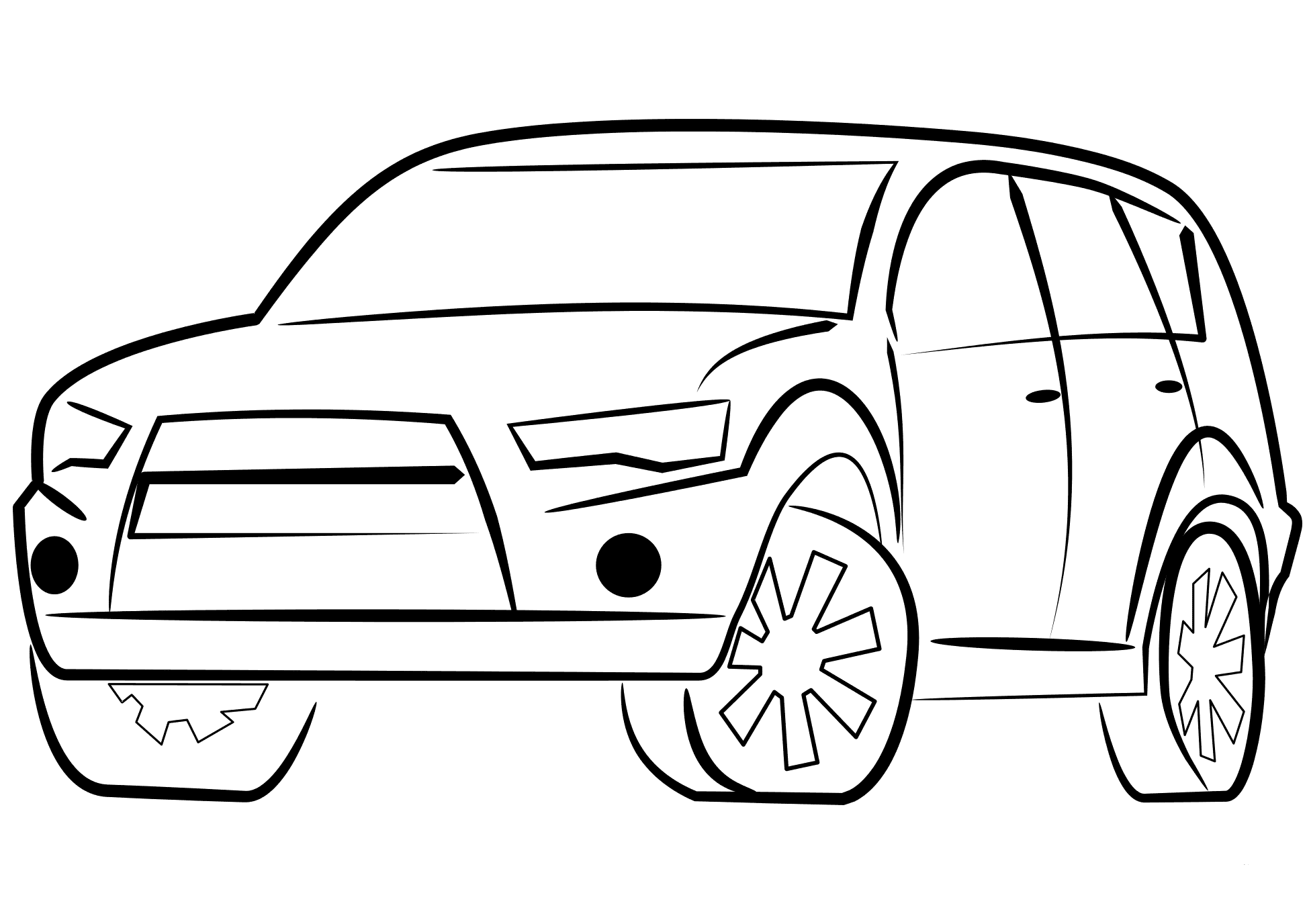 SUV Car Coloring Page