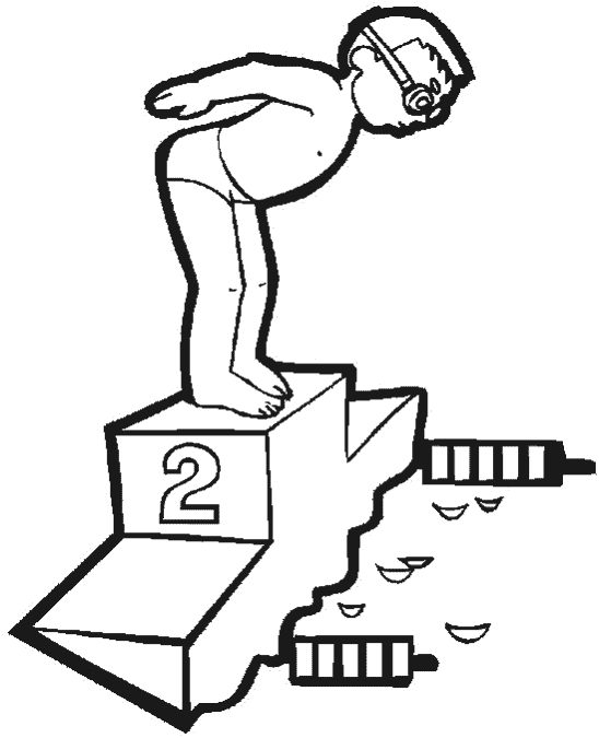Swimming Summer Olympics Coloring Page