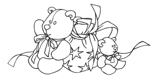 Teddy Bears Coloring Page