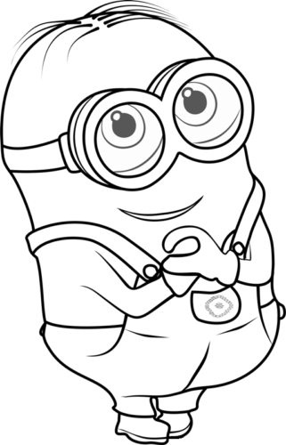 Minion Dave Coloring Page Minion Dave Coloring Page