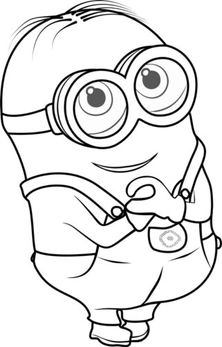 Minion Dave Coloring Page